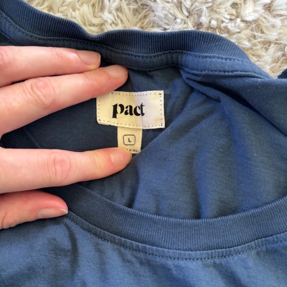 Pact Jersey T-Shirt Dress Blue Size Large - Picture 5 of 5